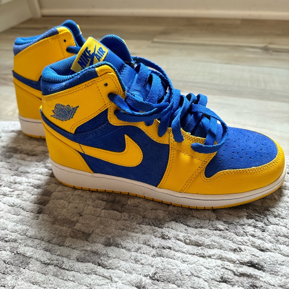 Jordan Kids Sneakers Blue Yellow